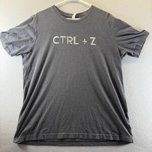 Bella‎ Canvas CTRL + Z Graphic Tee Mens XL Charcoal Gray Short Sleeve T-Shirt